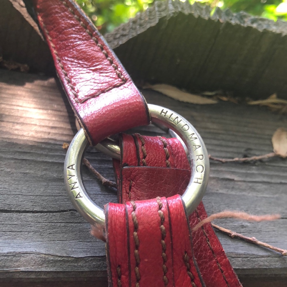 Anya Hindmarch Red Leather Handbag - Picture 5 of 6